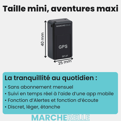 Marcherelle™ – Traceur GPS Moto Sans Abonnement, Suivi Précis en Temps Réel
