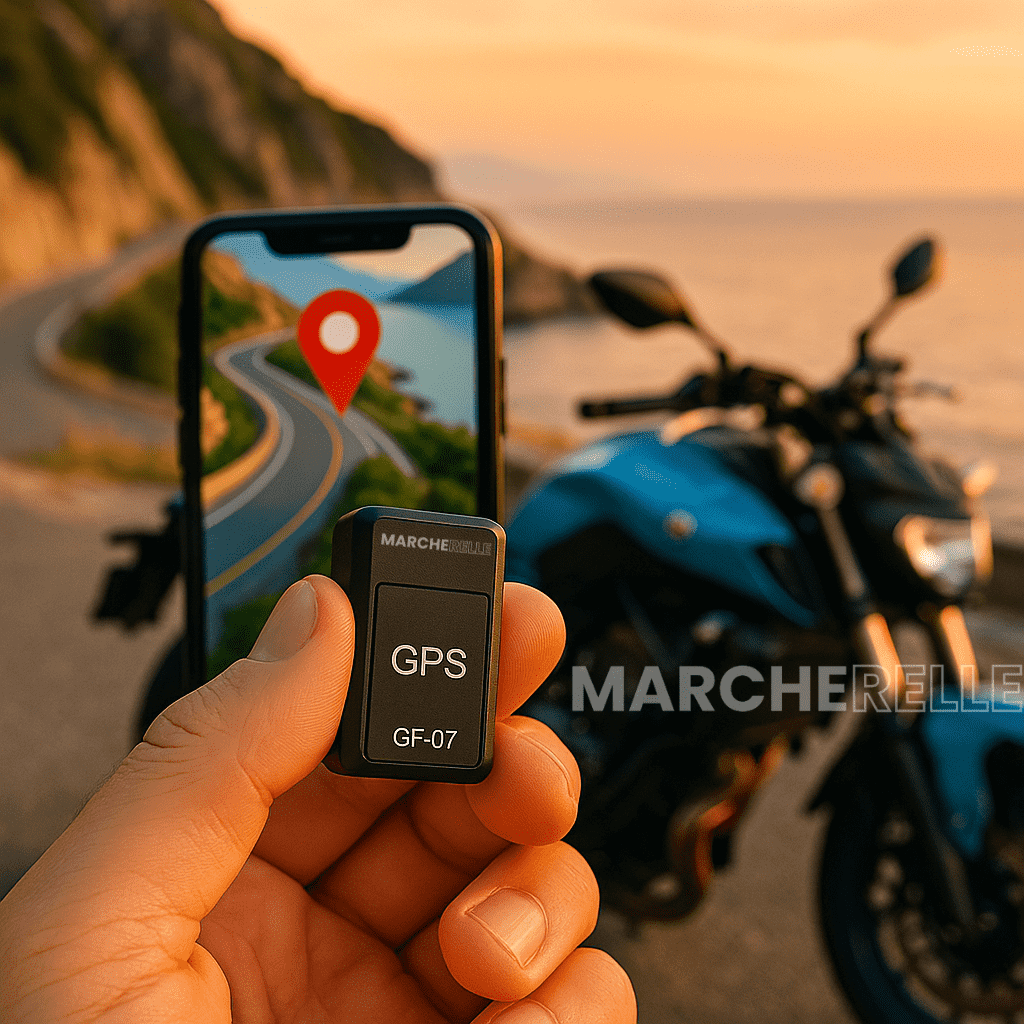 Marcherelle™ – Traceur GPS Moto Sans Abonnement, Suivi Précis en Temps Réel