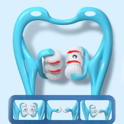 Masajeador Eléctrico para Cuello y Espalda con 6 Rodillos Relajantes