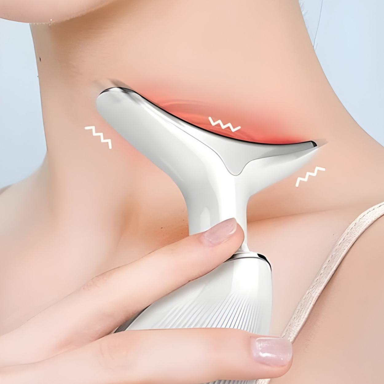 Masajeador Facial y de Cuello Antiedad con Estimulación Electromuscular