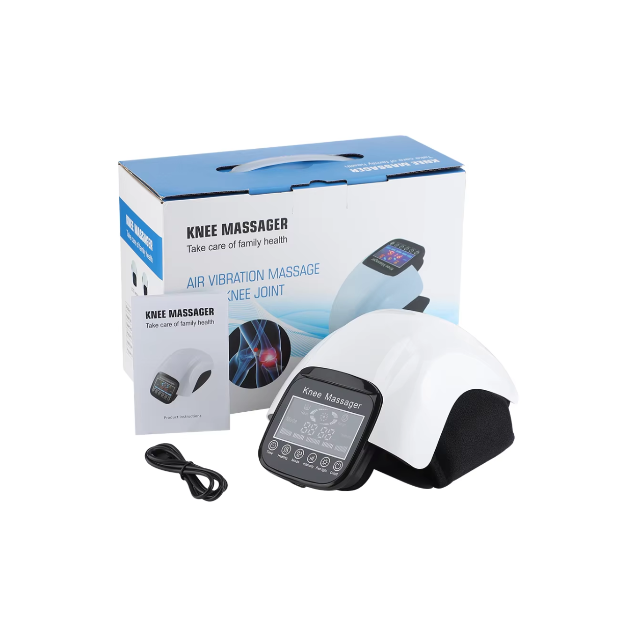 Masajeador de Rodillas Calefactable con Compresión Ajustable