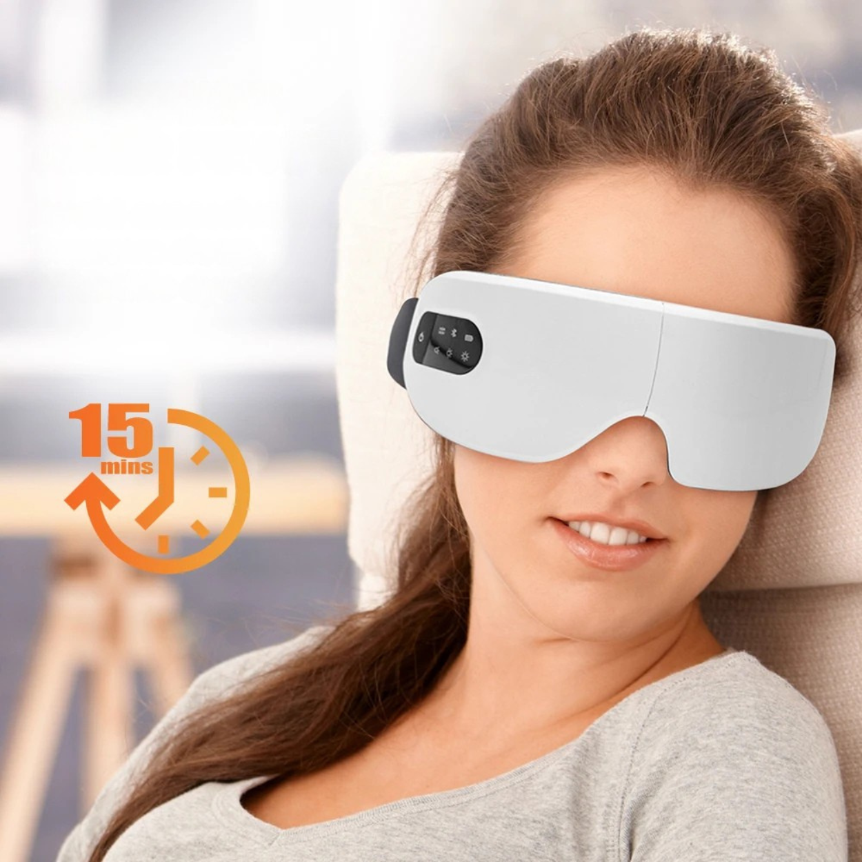 Masajeador Ocular Electrónico con Bluetooth y Función de Masaje