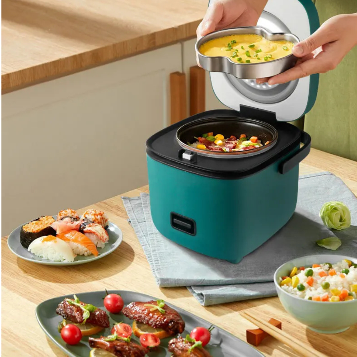 Arrocera Eléctrica 1,2 L Compacta y Automática