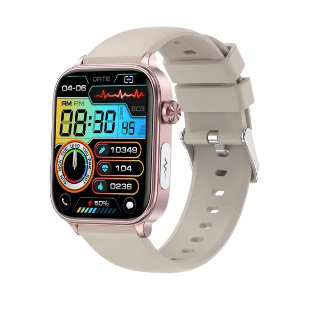 Reloj Inteligente Fitness con ECG y Seguimiento de Salud