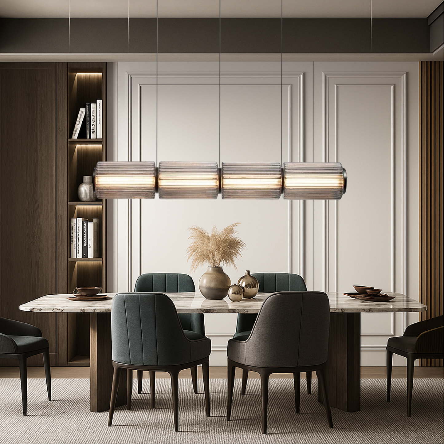 Lámpara Colgante de Vidrio Elegante LED