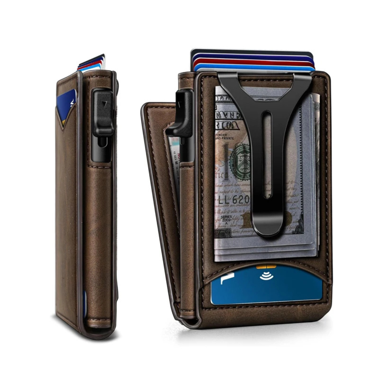 Cartera de Aluminio Delgada con Protección RFID