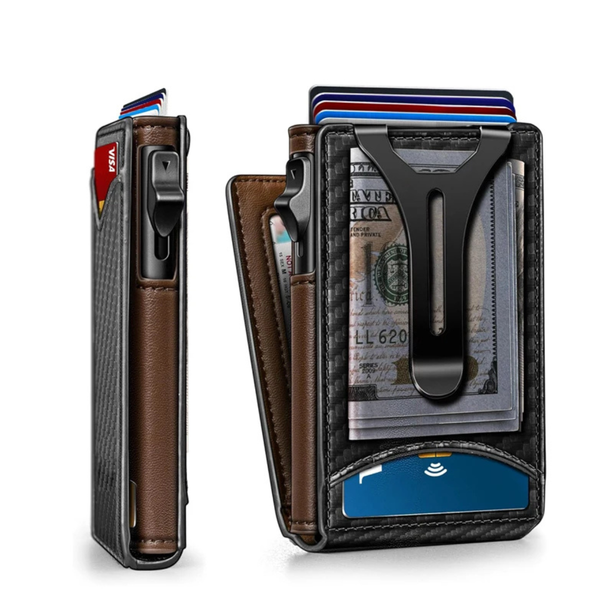 Cartera de Aluminio Delgada con Protección RFID