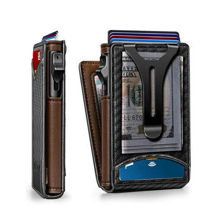 Cartera de Aluminio Delgada con Protección RFID