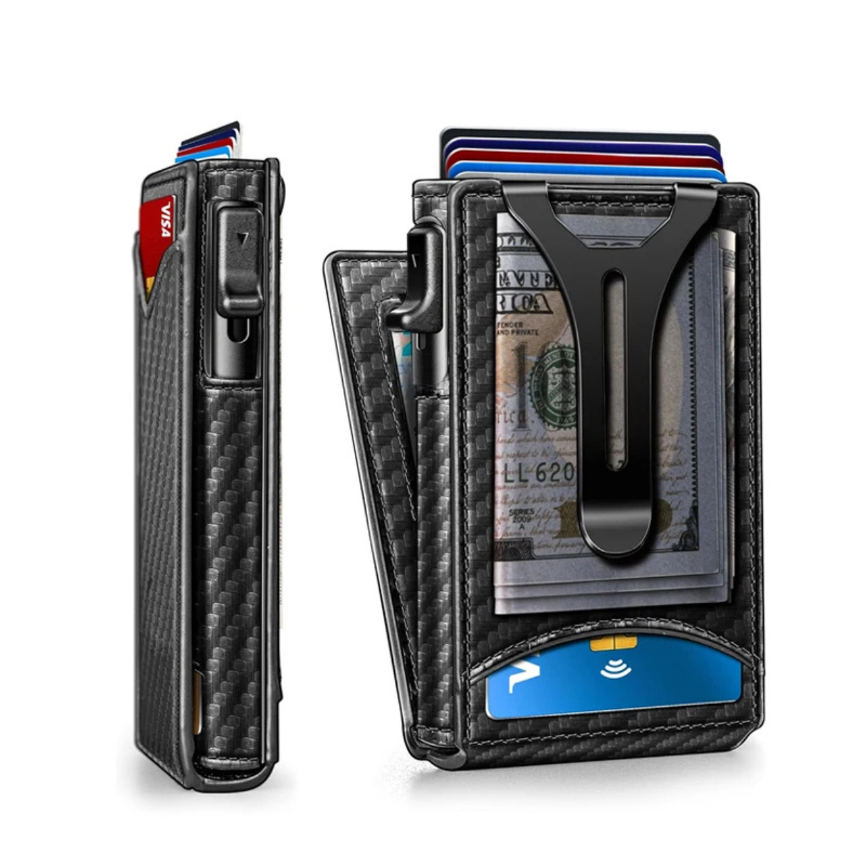 Cartera de Aluminio Delgada con Protección RFID