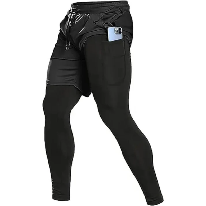 Pantalón de Running de Doble Capa Impermeable y Cómodo