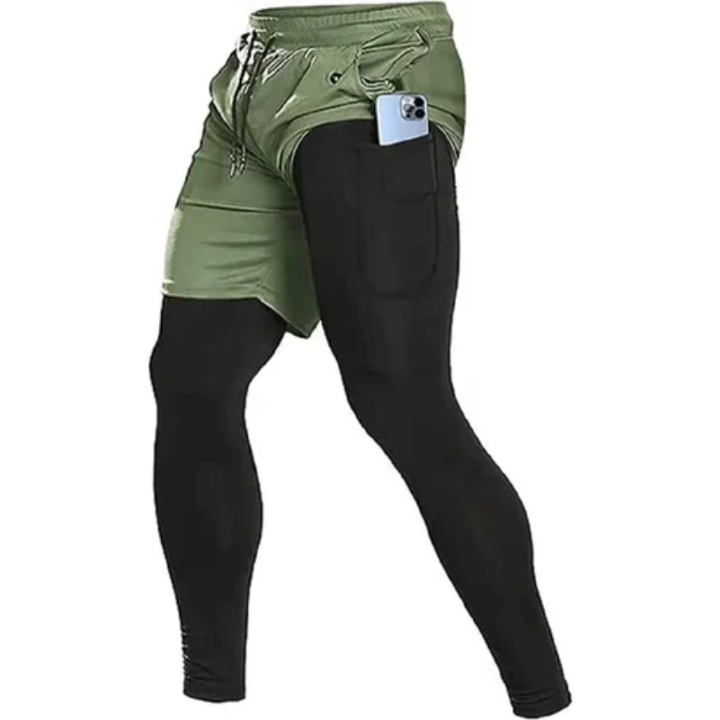 Pantalón de Running de Doble Capa Impermeable y Cómodo
