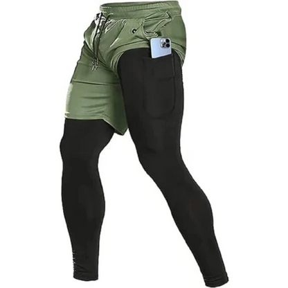 Pantalón de Running de Doble Capa Impermeable y Cómodo