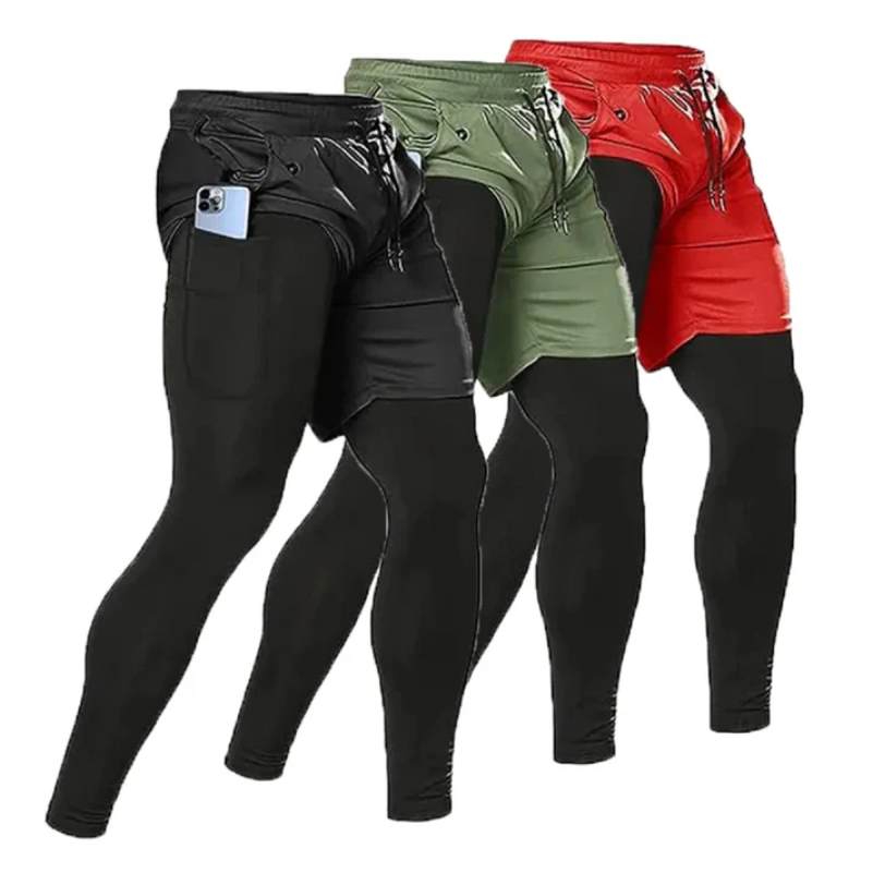 Pantalón de Running de Doble Capa Impermeable y Cómodo