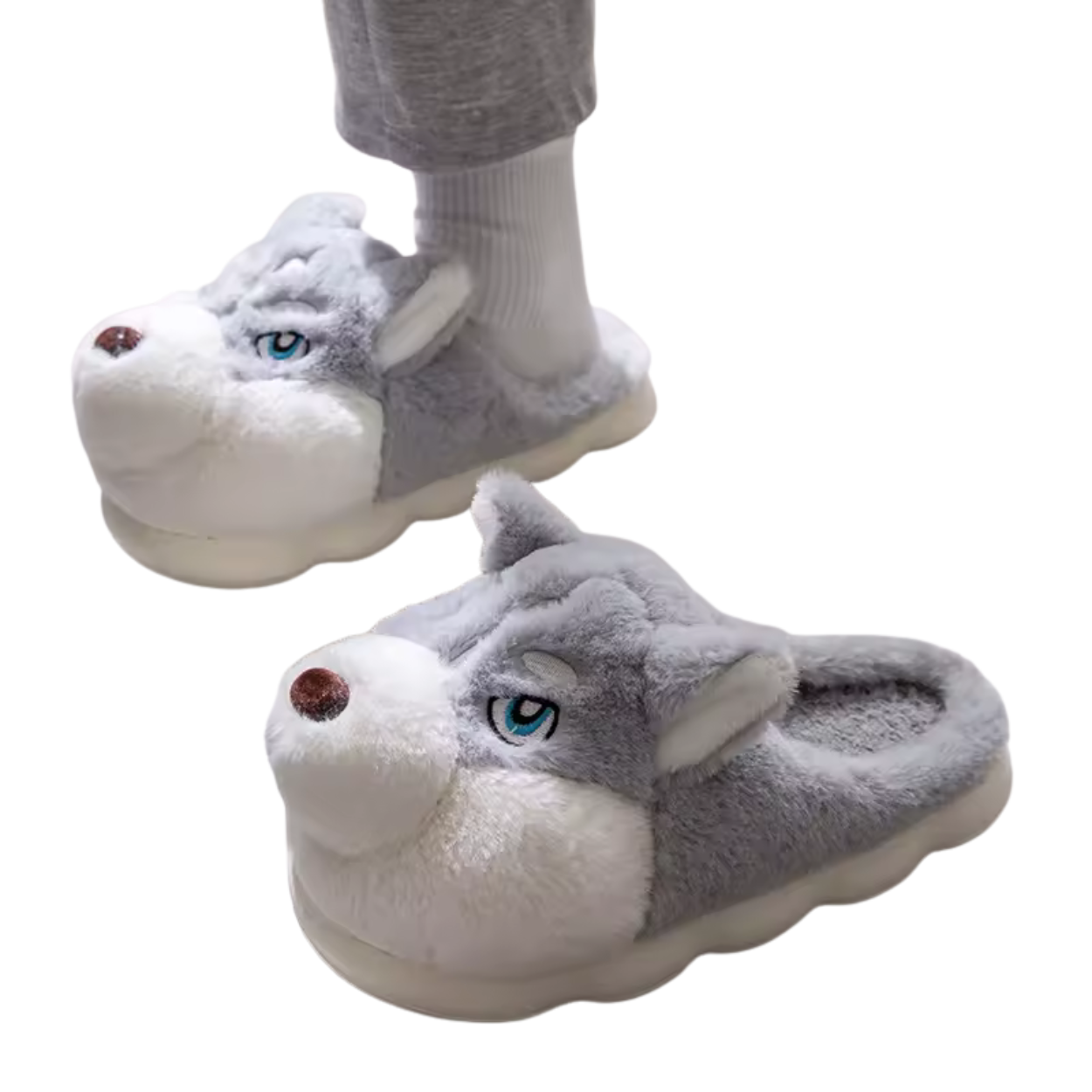 Pantuflas de Peluche con Diseño de Perro, Suaves y Cómodas