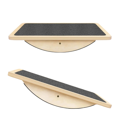 Tabla de Equilibrio de Madera Maciza con Superficie Antideslizante