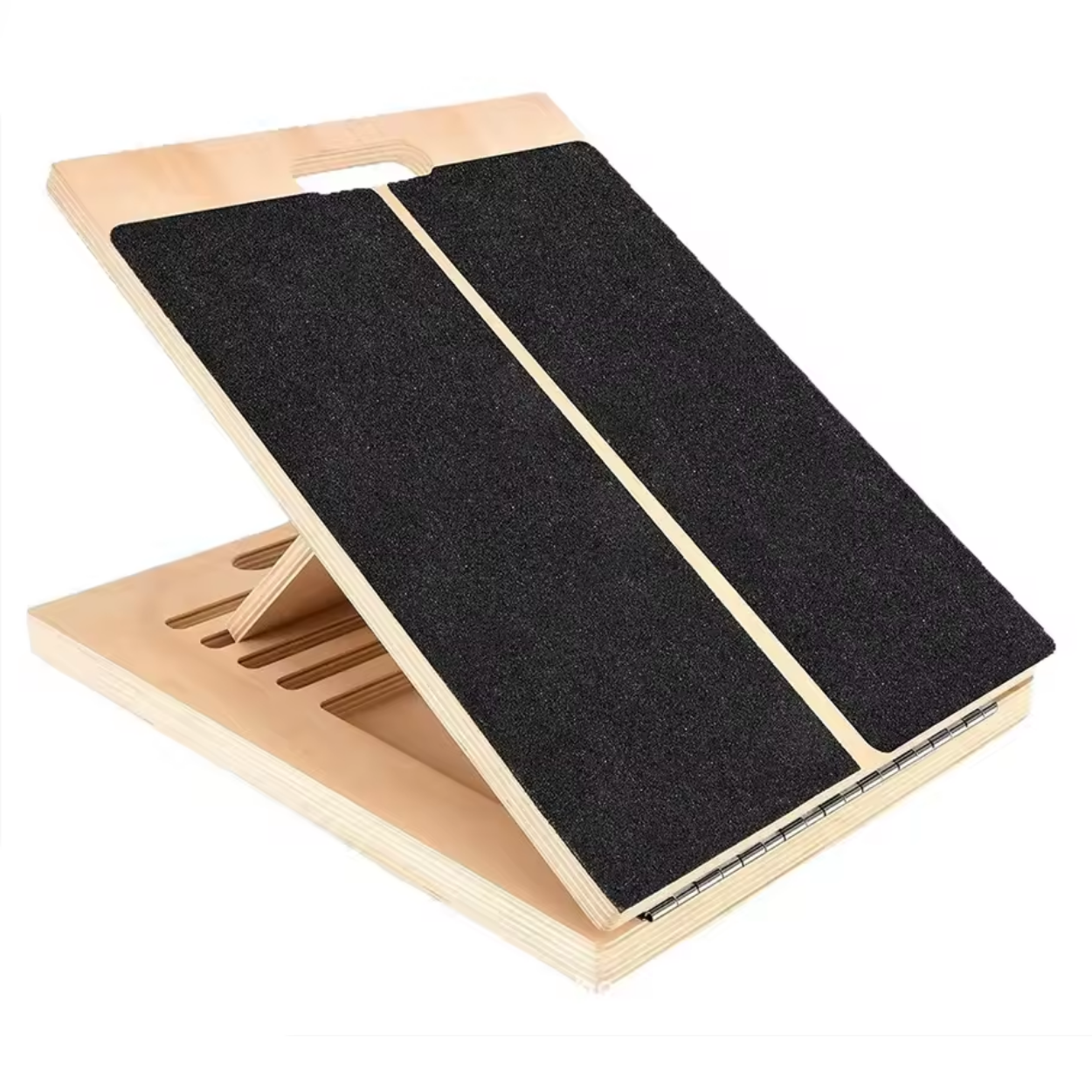 Tabla de Inclinación Ajustable de Madera para Estiramiento y Fortalecimiento Muscular