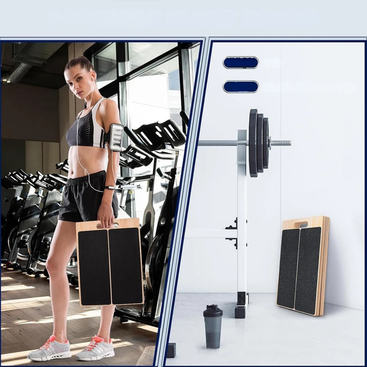 Tabla de Inclinación Ajustable de Madera para Estiramiento y Fortalecimiento Muscular