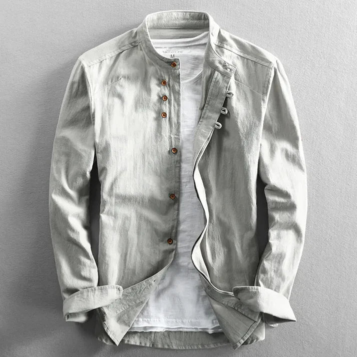 Camisa Japonesa para Hombre con Estampado de Dragón