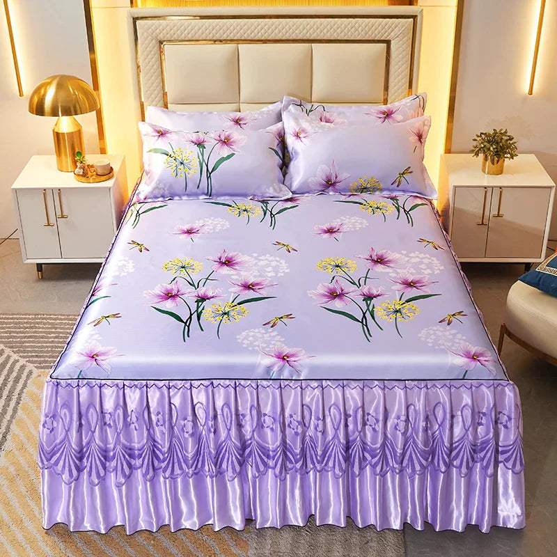 Faldas de cama suaves de terciopelo de lujo
