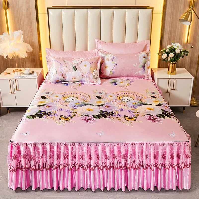 Faldas de cama suaves de terciopelo de lujo