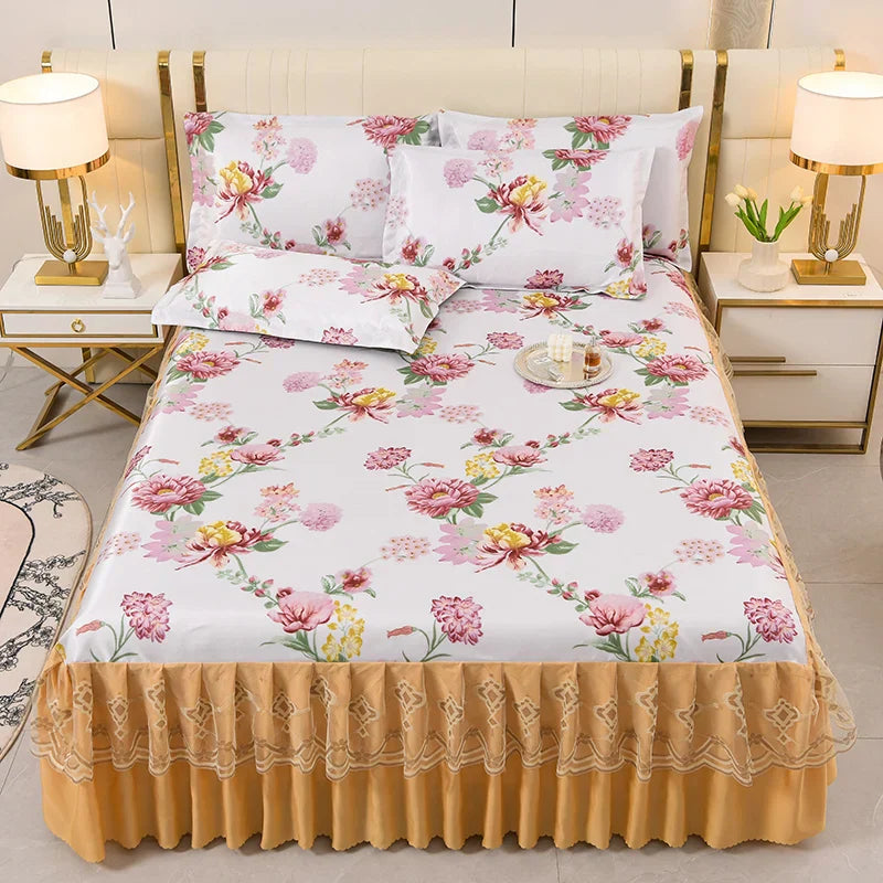 Faldas de cama suaves de terciopelo de lujo