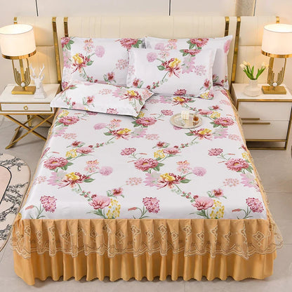 Faldas de cama suaves de terciopelo de lujo