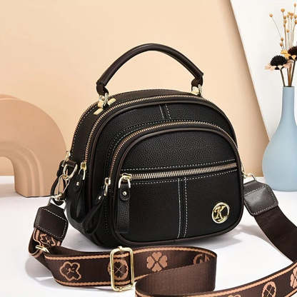 Bolso de Mano Elegante de Cuero para Mujer con Bandolera