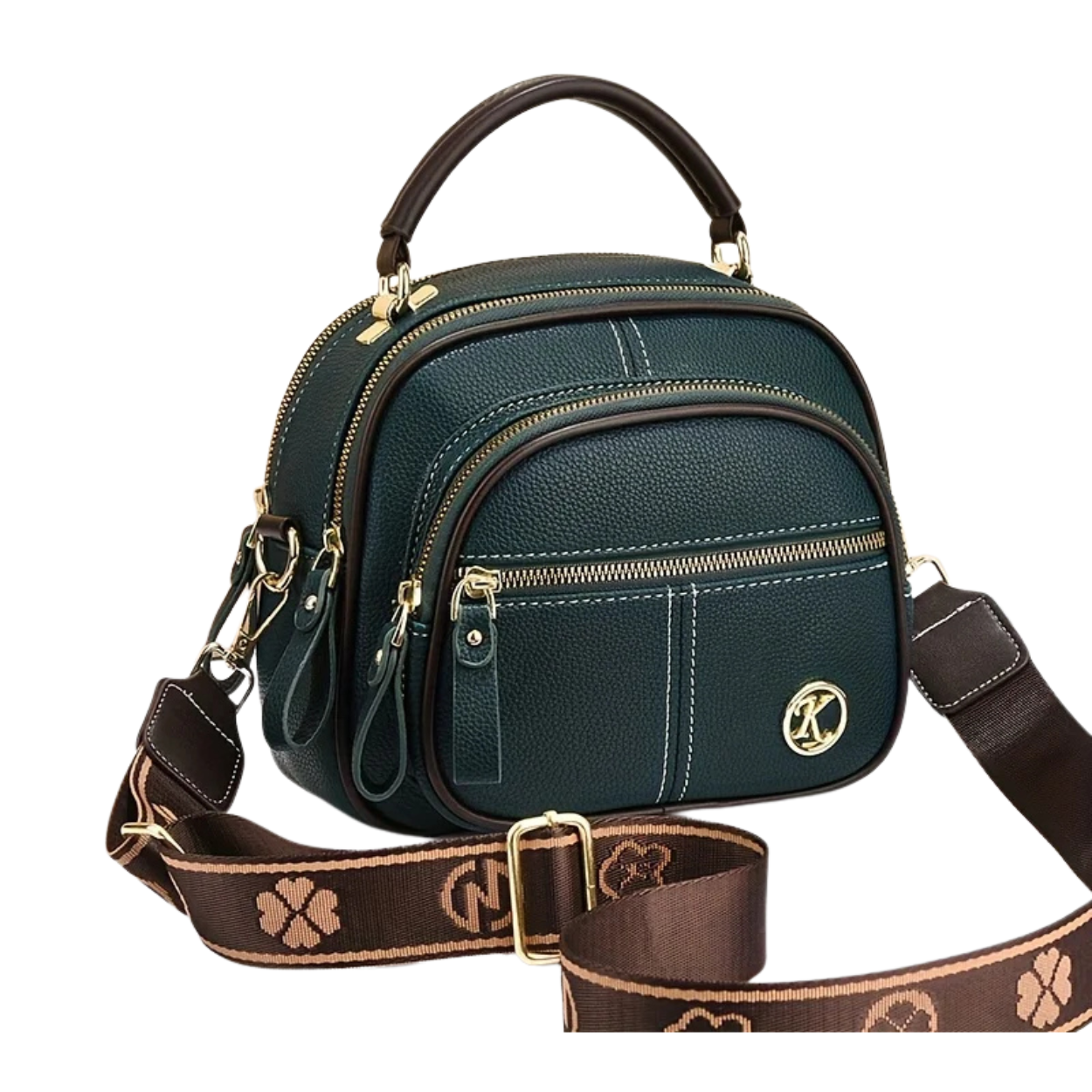 Bolso de Mano Elegante de Cuero para Mujer con Bandolera