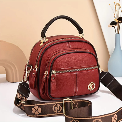 Bolso de Mano Elegante de Cuero para Mujer con Bandolera
