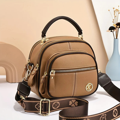Bolso de Mano Elegante de Cuero para Mujer con Bandolera