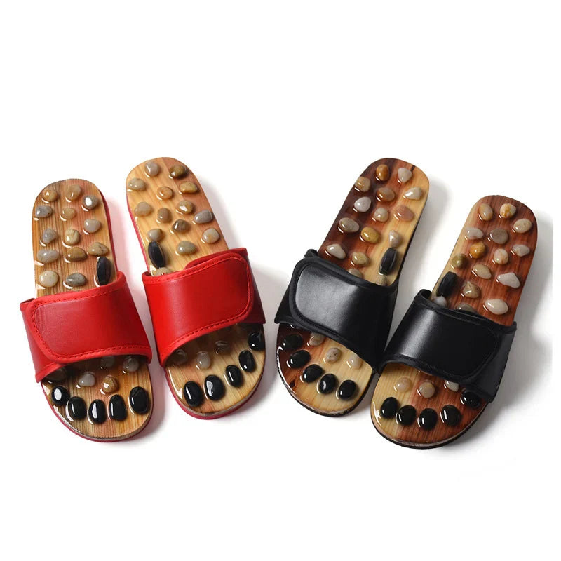 Sandalias de Masaje Plantar con Piedras de Río