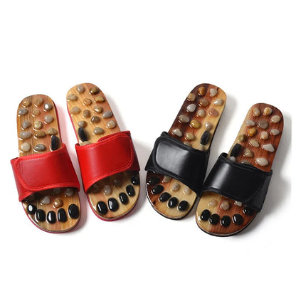 Sandalias de Masaje Plantar con Piedras de Río