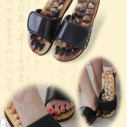 Sandalias de Masaje Plantar con Piedras de Río