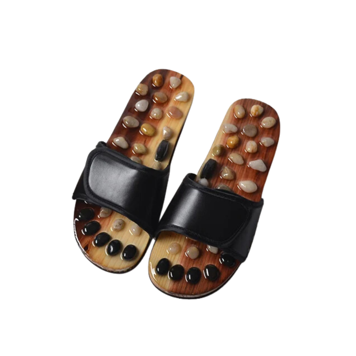 Sandalias de Masaje Plantar con Piedras de Río