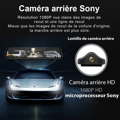 Espejo Retrovisor con Cámara 4K que Incluye GPS y Grabación