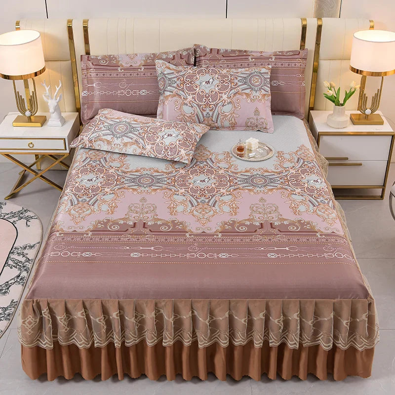 Faldas de cama suaves de terciopelo de lujo