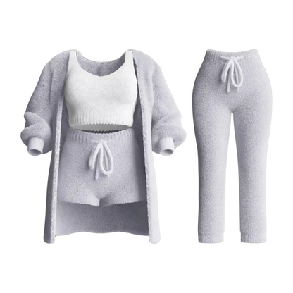 Conjunto Completo de Chándal para Mujer: Suéter, Top, Pantalón y Cardigan