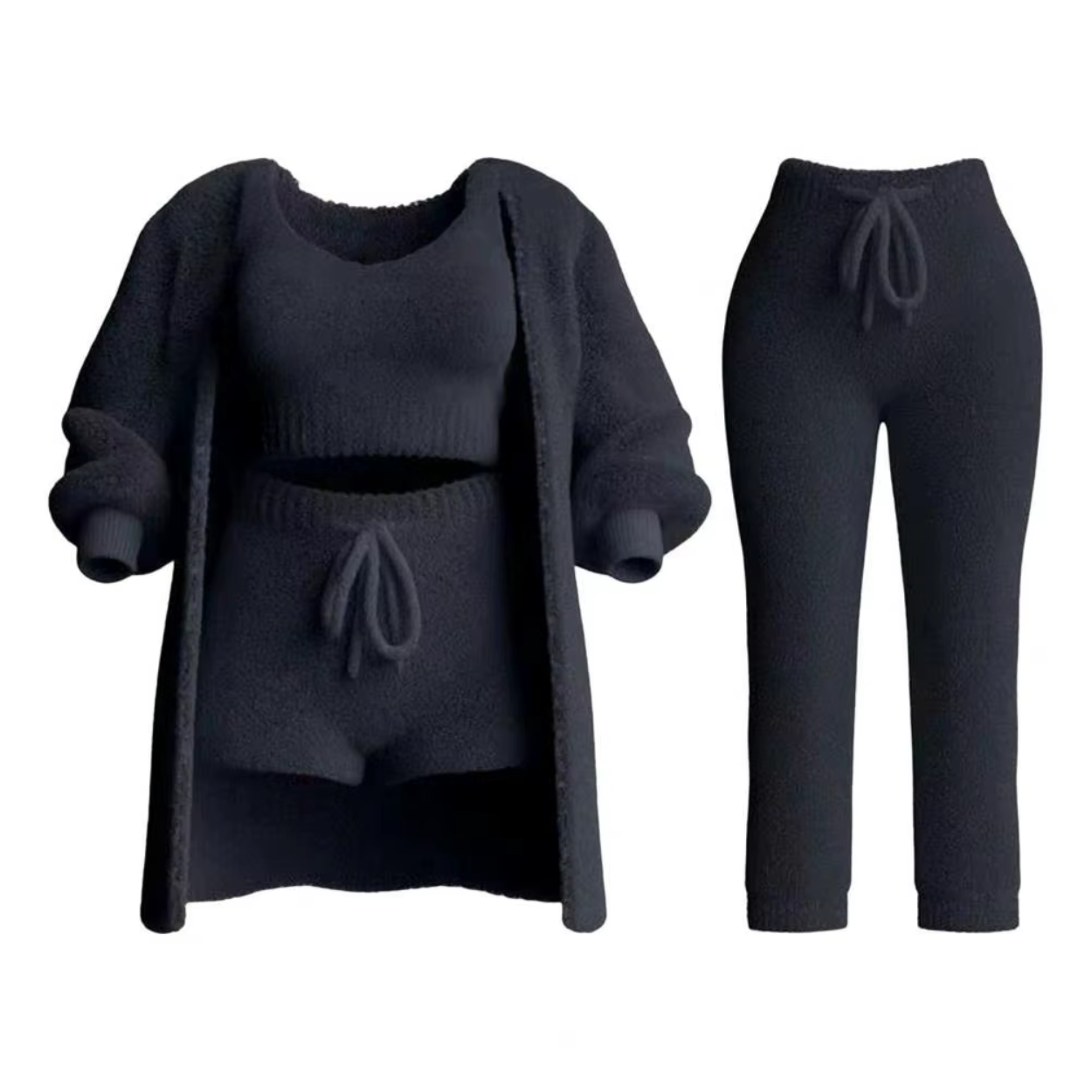 Conjunto Completo de Chándal para Mujer: Suéter, Top, Pantalón y Cardigan