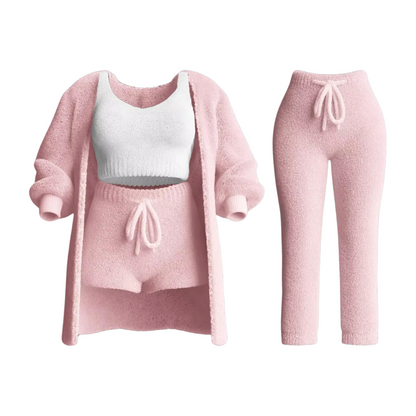 Conjunto Completo de Chándal para Mujer: Suéter, Top, Pantalón y Cardigan