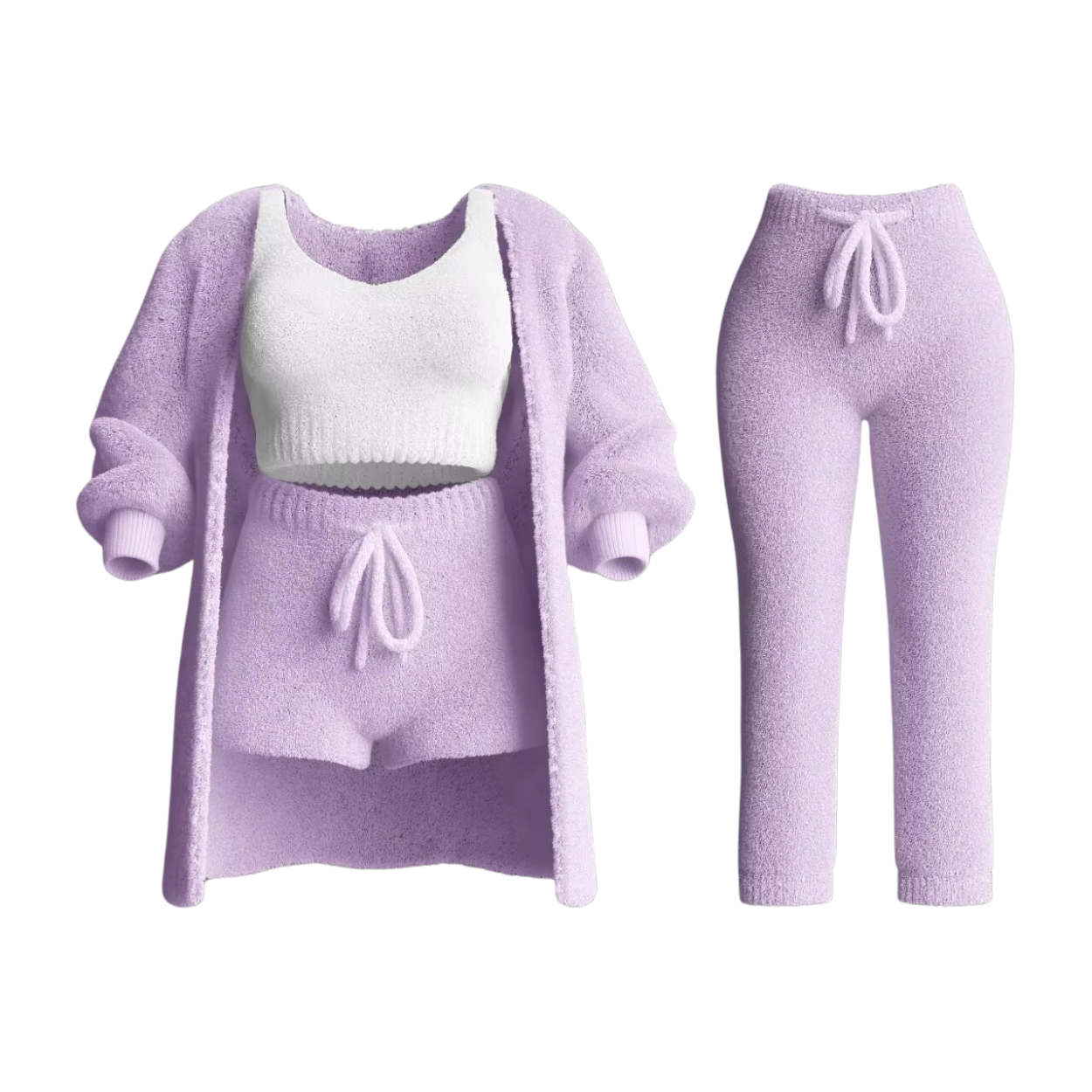 Conjunto Completo de Chándal para Mujer: Suéter, Top, Pantalón y Cardigan