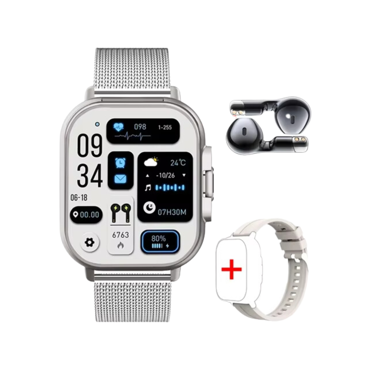 Reloj Inteligente con Auriculares Bluetooth Integrados