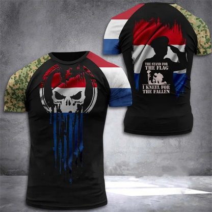 Camiseta Estilo Militar Camuflaje para Hombre