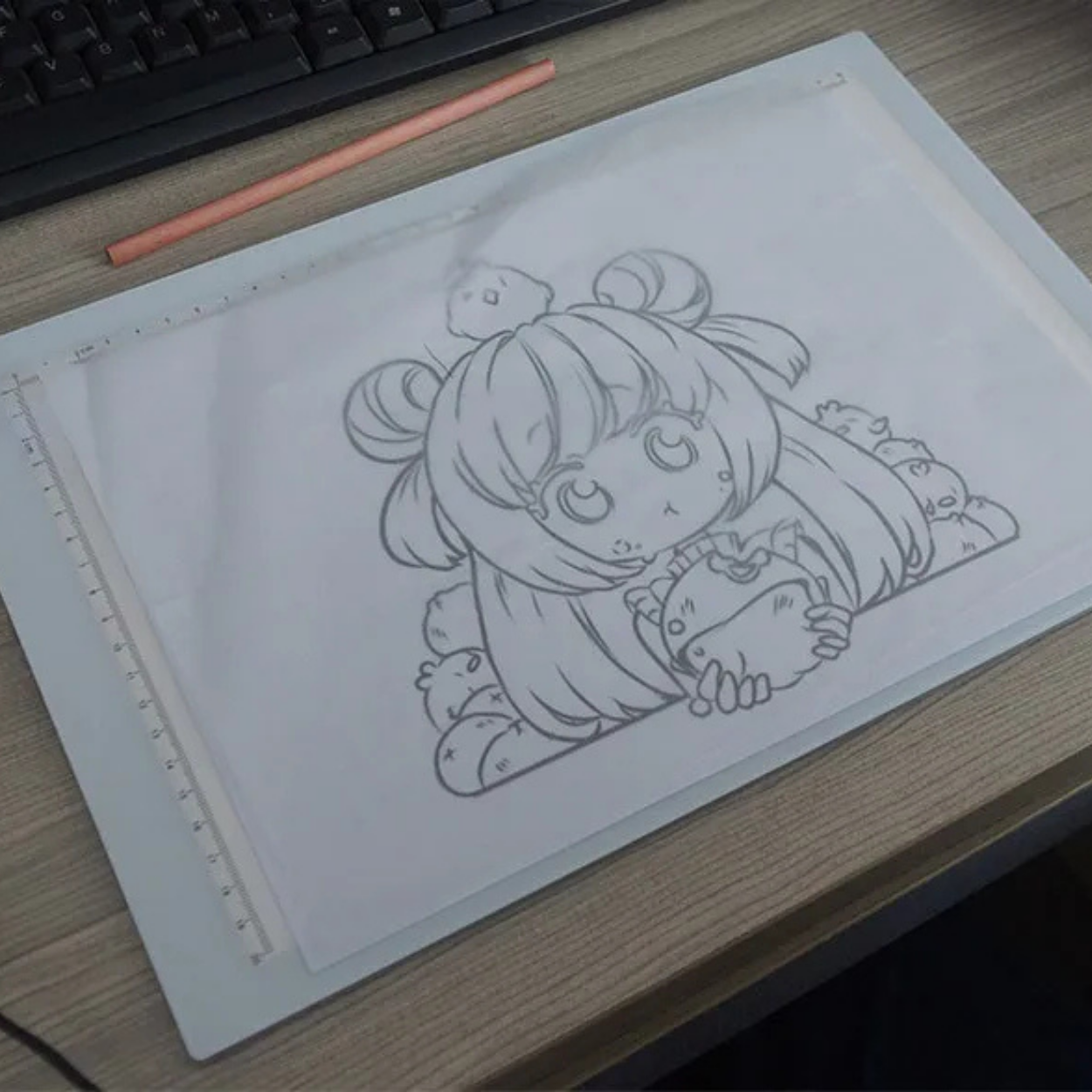 Tableta LED con Pantalla Gráfica Iluminada Ajustable para Dibujo