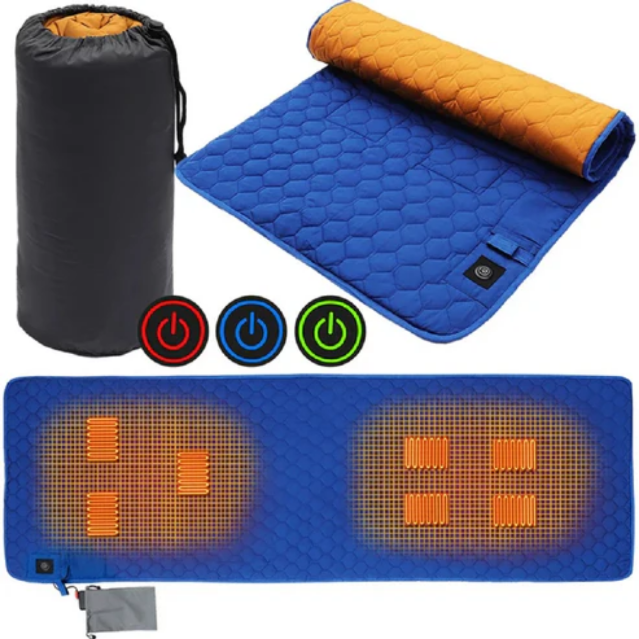 Colchoneta de Camping Eléctrica Calefactora e Impermeable