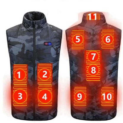 Chaqueta Calefactable Eléctrica 11 Zonas de Calor