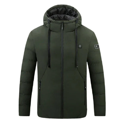 Chaqueta Calefactable Eléctrica con 4 Zonas de Calor Ajustables