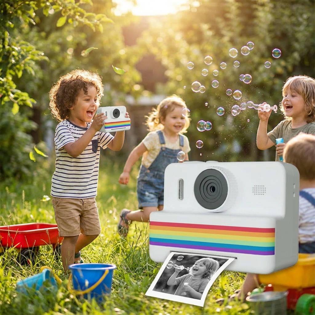 Marcherelle™ – Cámara para Niños con Impresión Instantánea Creativa