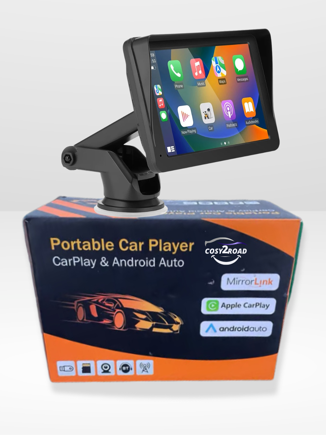 Pantalla GPS Carplay para Coche con Navegación