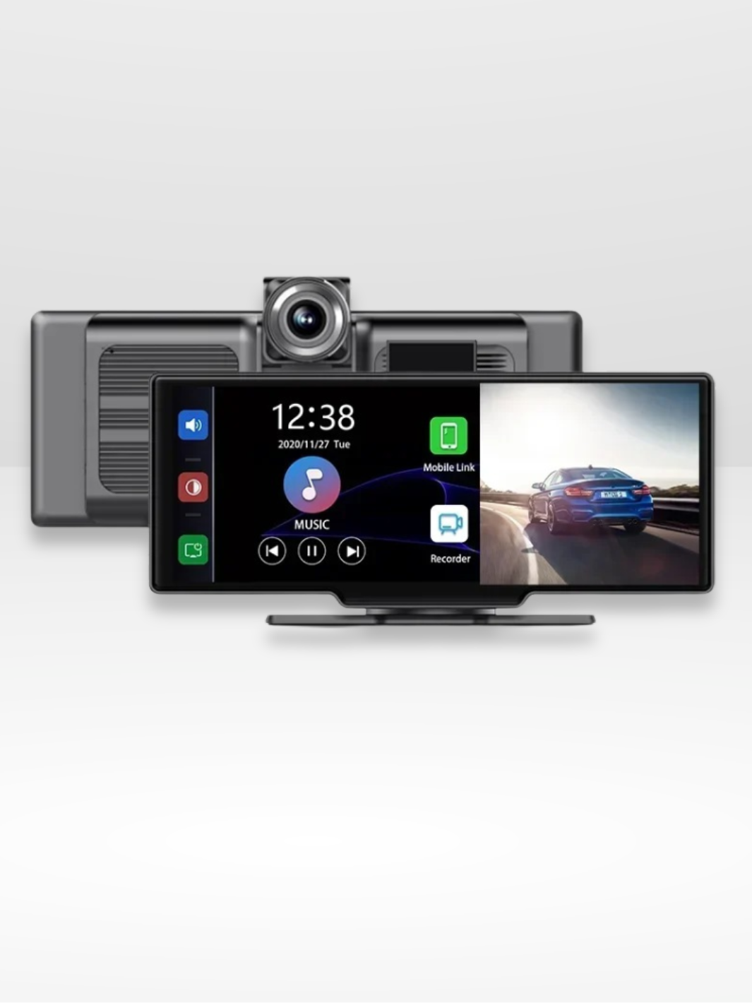 Pantalla de Navegación CarPlay con Cámara de Reversa Integrada