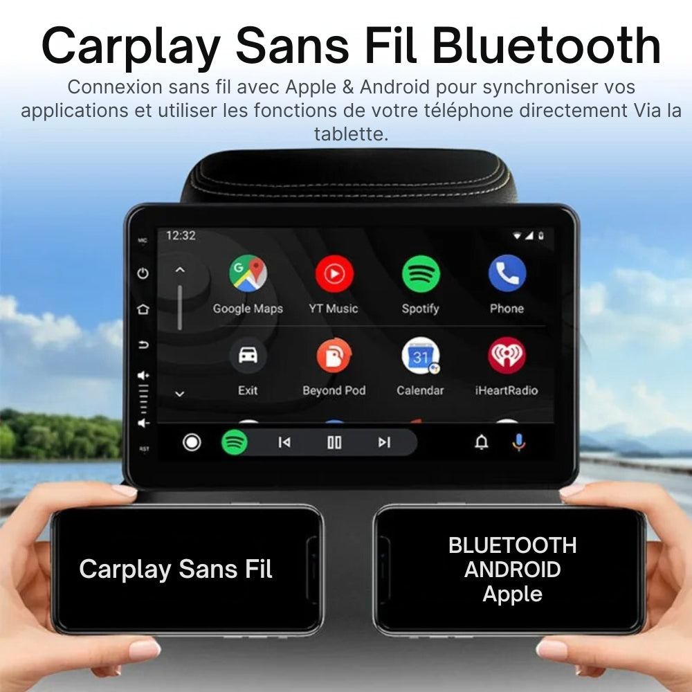 Pantalla Auto Portátil Bluetooth con Reposacabezas